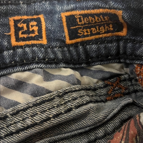 Rock Revival Women's Debbie Straight Embellishdd Jeans Sz 25 - Picture 7 of 15